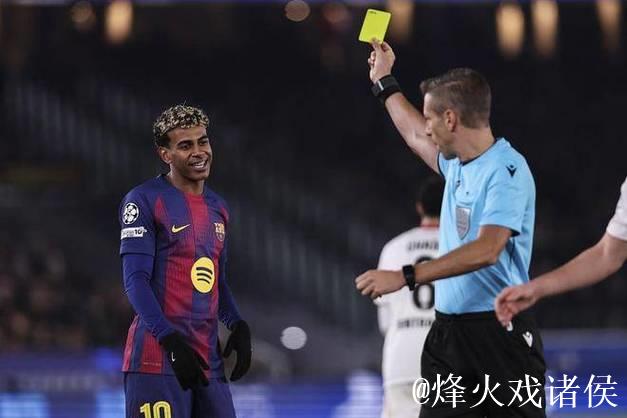 亚马尔剪刀脚染黄停赛！18岁小将下轮欧冠无缘出战